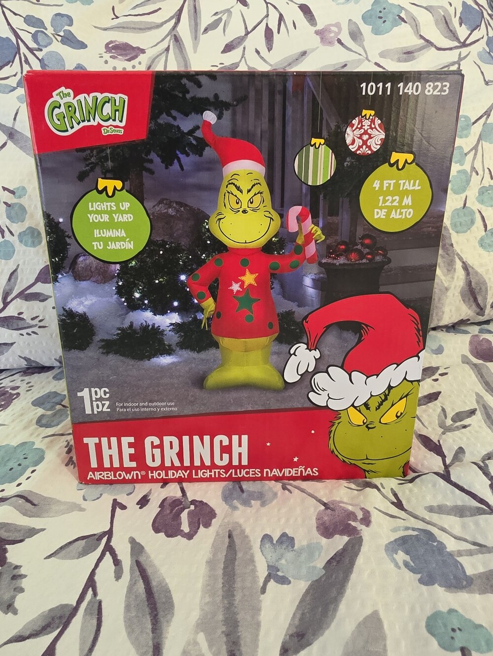 Gemmy Dr. Seuss The Grinch 4 Ft Christmas Light Up Airblown Inflatable